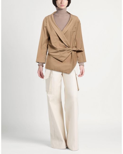 ALESSIA SANTI Natural Blazer Cotton, Polyamide, Elastane