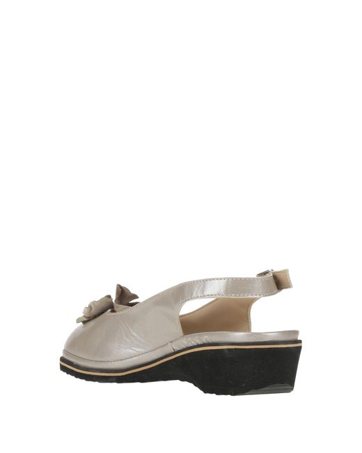 Cinzia Soft Gray Taupe Sandals Leather