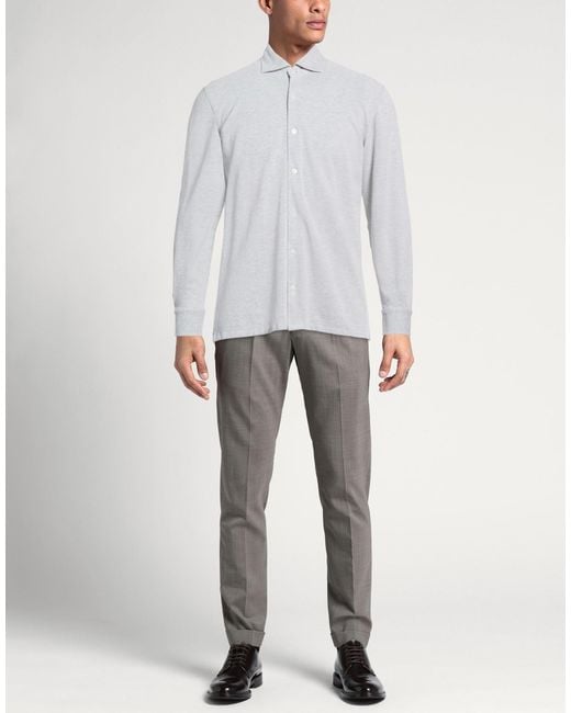 Luigi Borrelli Napoli White Light Shirt Cotton for men