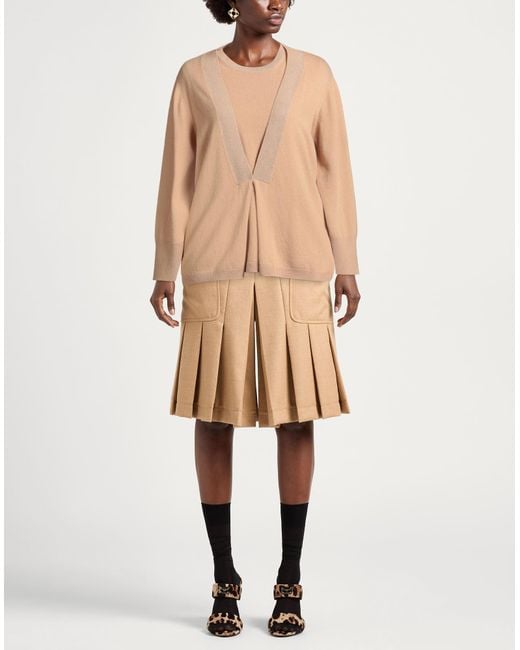 Gran Sasso Natural Sand Twin Set Virgin Wool, Viscose, Cashmere, Polyester, Textile Fibers