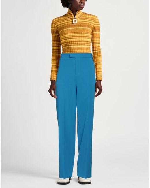 Gaelle Paris Blue Pants Polyester, Elastane