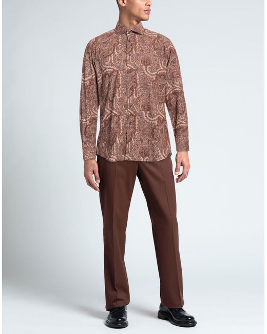 Camicia di BASTONCINO in Brown da Uomo