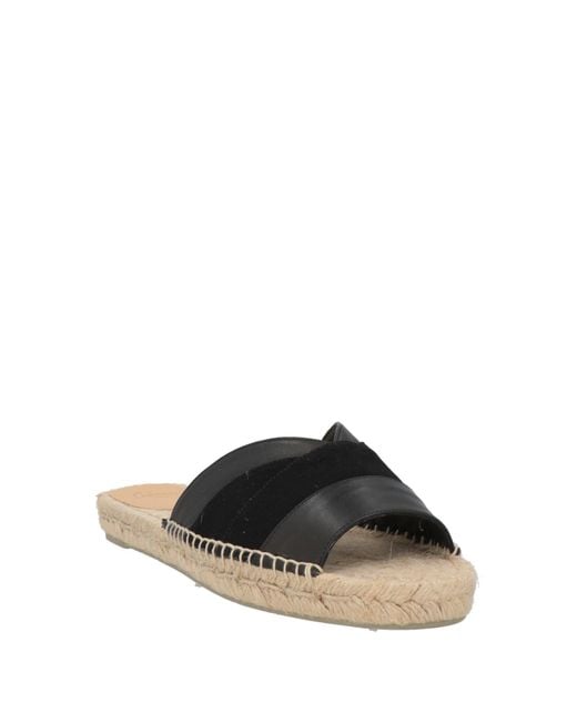 Castaner Black Espadrilles Textile Fibers, Leather