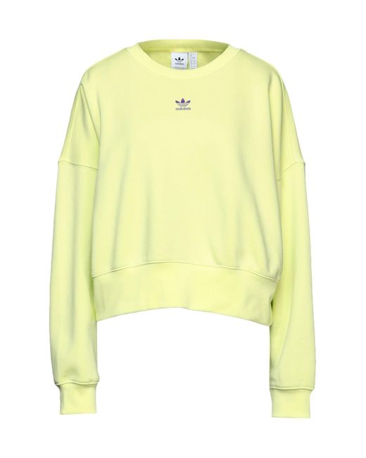 adidas Originals Fleece Sweatshirt in Light Yellow (Yellow) - Lyst متجر بسمة