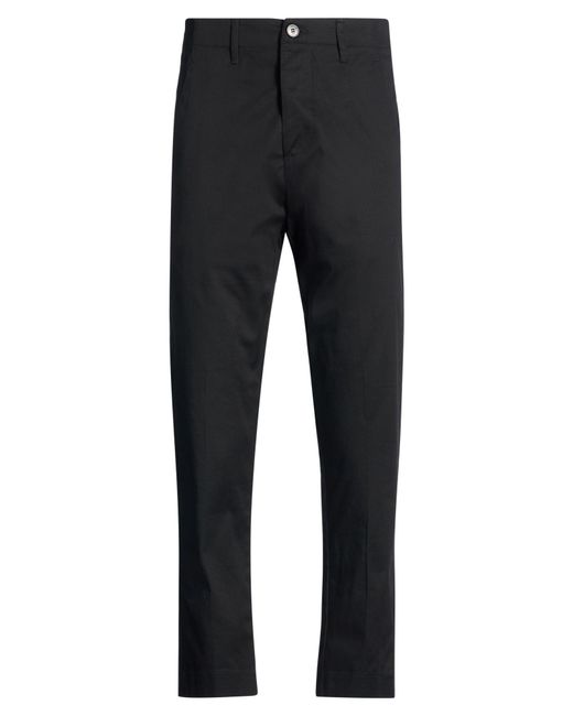Gaelle Paris Black Pants Cotton, Elastane for men