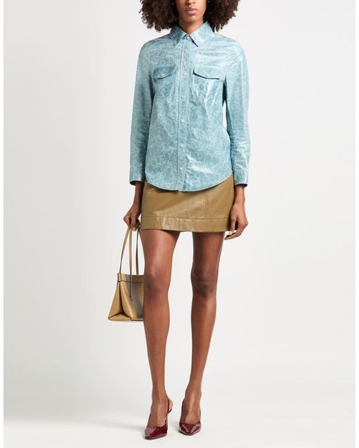 Salvatore Santoro Blue Shirt Ovine Leather