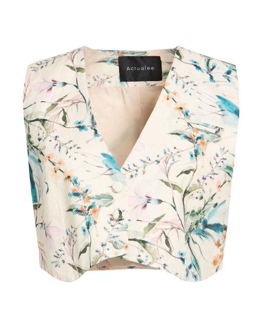 ACTUALEE White Tailored Vests