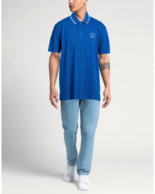 Paul & Shark Blue Polo Shirt Cotton for men