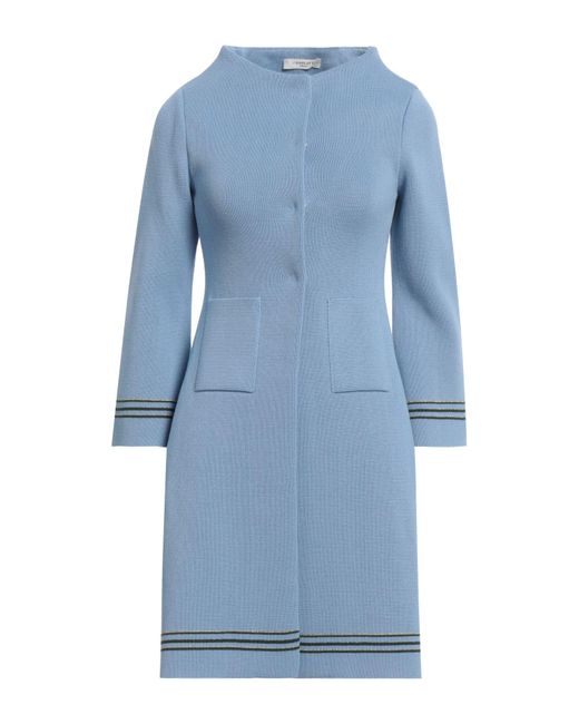 Charlott Blue Overcoat & Trench Coat