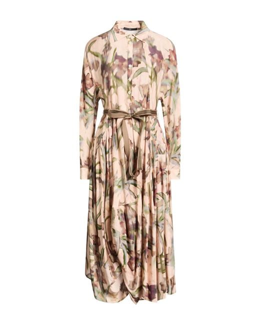 High Natural Midi Dress