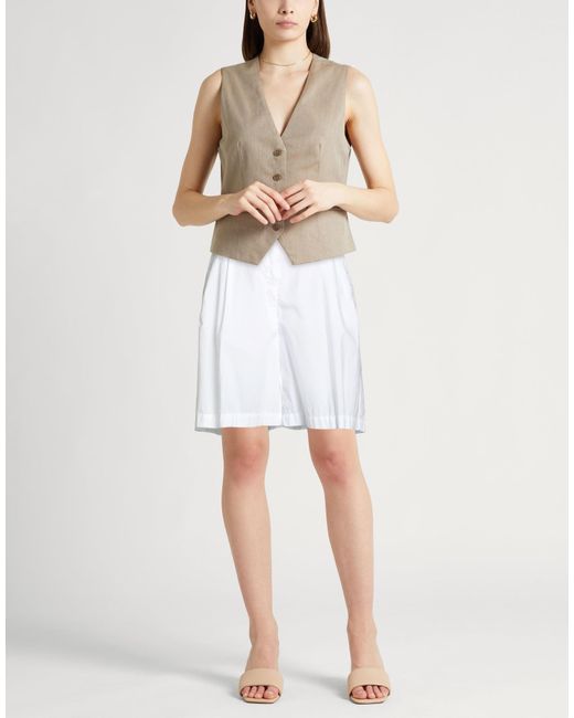 Fedeli White Shorts & Bermuda Shorts Cotton