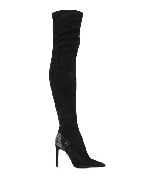 Rene Caovilla Black Boot Leather