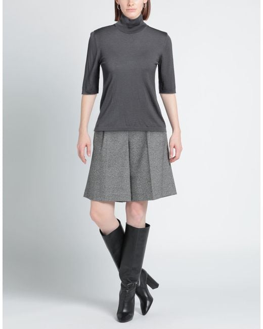 Max Mara Gray Turtleneck Virgin Wool