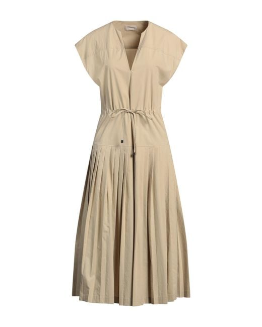 Drumohr Natural Midi Dress Cotton, Elastane