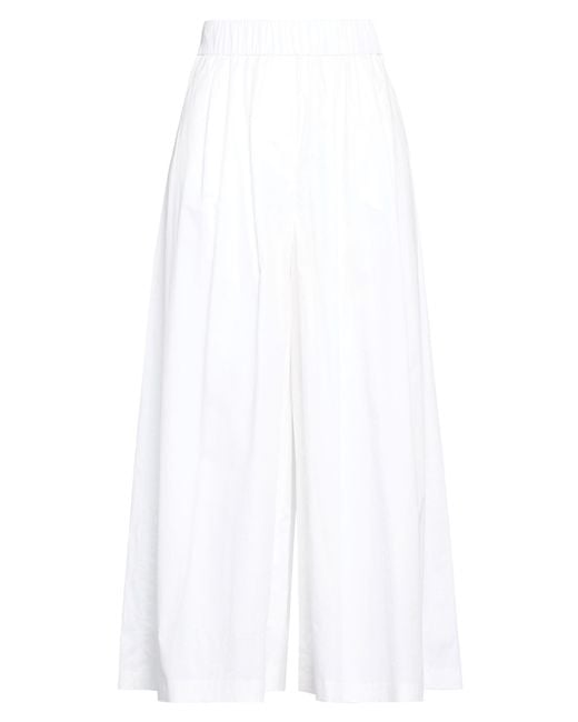 Peserico White Pants Cotton, Elastane