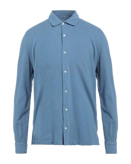 Bl'ker Blue Shirt Cotton for men
