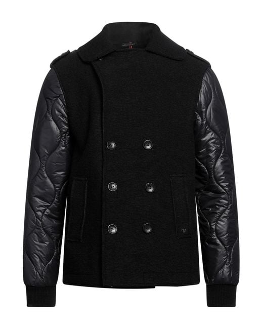 Daniele Alessandrini Black Coat for men