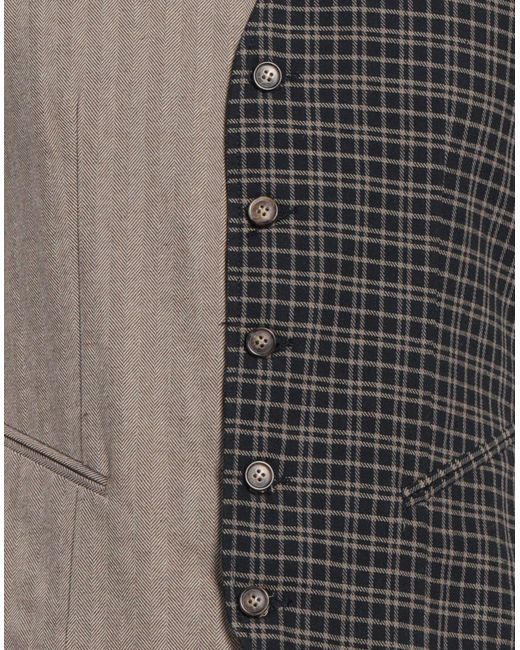 OVER/D Gray Tailored Vest Polyester, Wool, Viscose for men