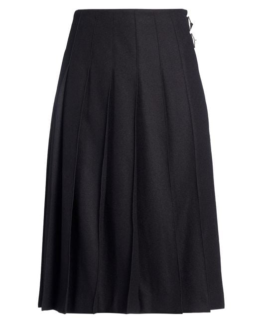 Jil Sander Blue Midi Skirt Virgin Wool