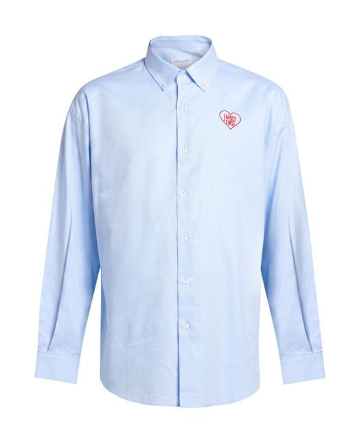 FAMILY FIRST Blue Light Shirt Cotton for men