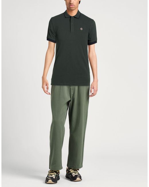 Colmar Green Military Polo Shirt Cotton, Elastane for men
