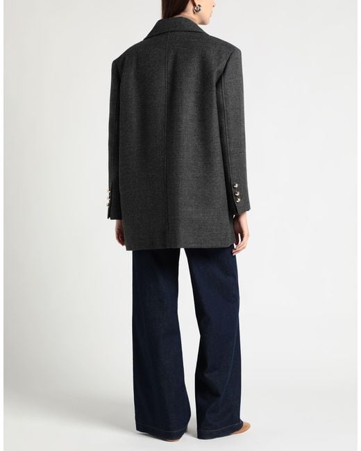 Sandro Black Coat Virgin Wool