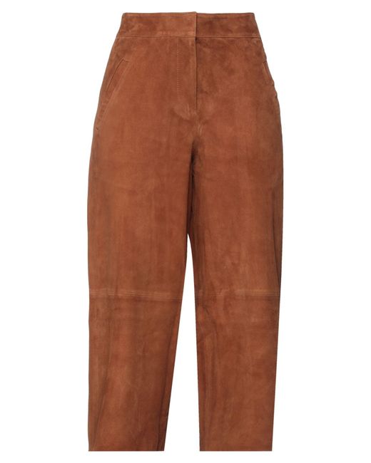 AllSaints Brown Cropped Trousers