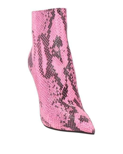 Le Silla Pink Ankle Boots Textile Fibers