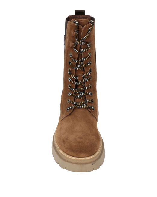 Nero Giardini Brown Camel Ankle Boots Leather