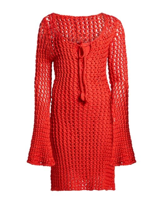 Moschino Red Midi Dress Cotton