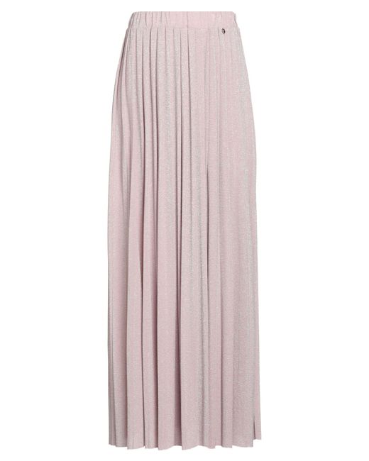 Liu Jo Pink Light Maxi Skirt Viscose, Polyamide, Polyester, Elastane