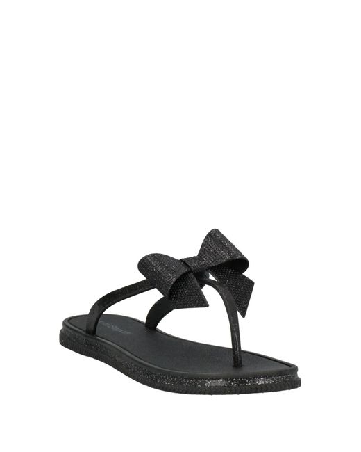 Laura Biagiotti Black Thong Sandal