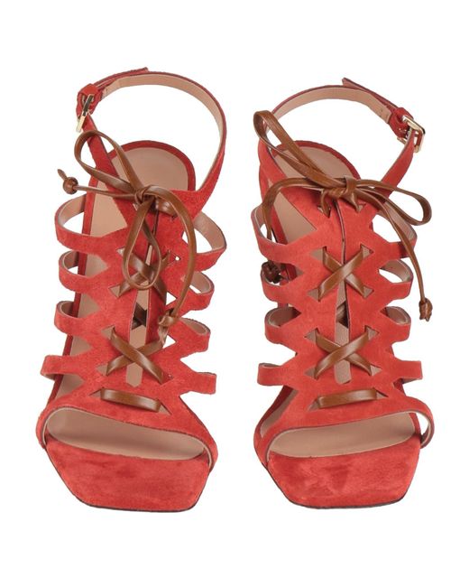 Pollini Red Sandals