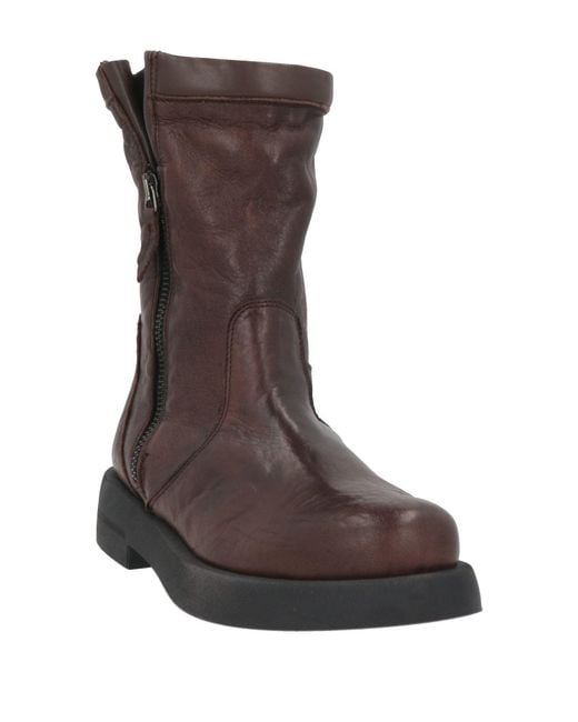 Patrizia Bonfanti Brown Chocolate Ankle Boots Leather