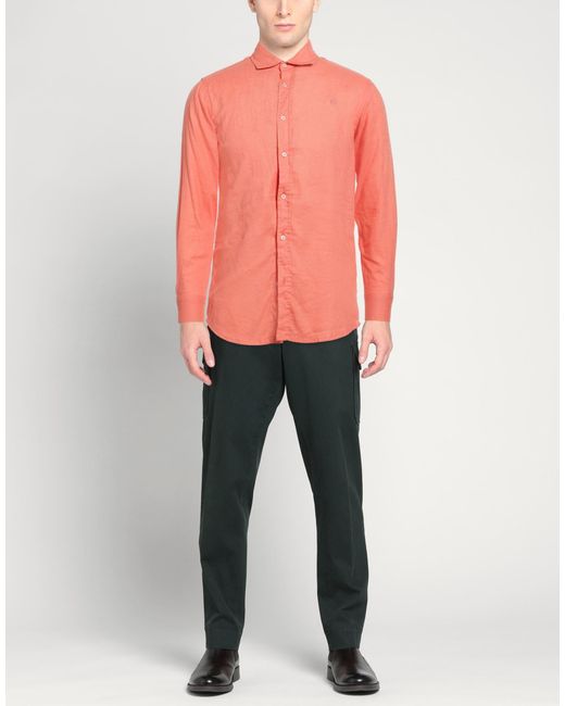 Conte Of Florence Pink Shirt Linen, Cotton for men