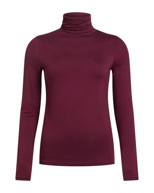 Majestic Filatures Purple Plum T-Shirt Viscose, Elastane
