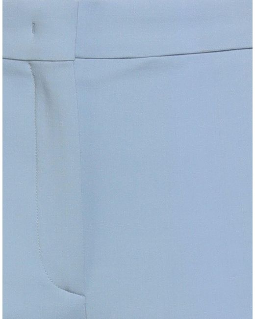 Rochas Blue Pants Virgin Wool, Elastane, Polyamide