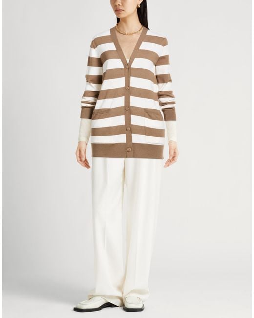 Max Mara Brown Cardigan Virgin Wool