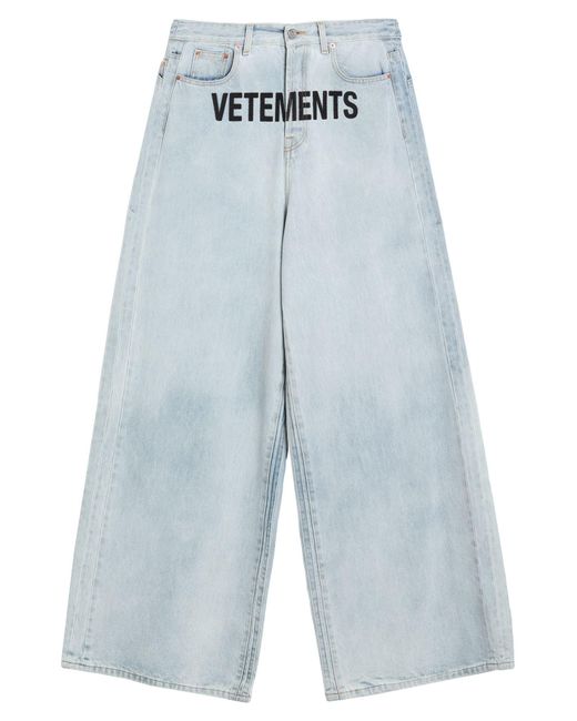 Vetements Blue Denim Trousers for men