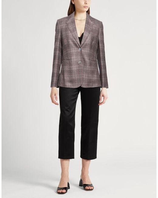 Agnona Purple Plum Blazer Wool, Silk