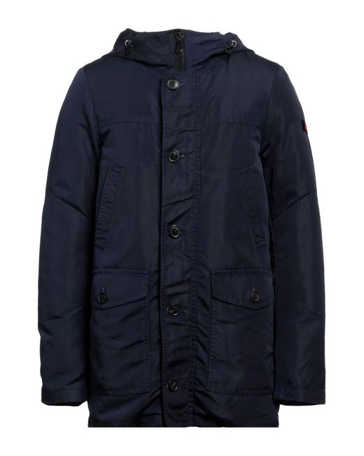 Peuterey Blue Overcoat & Trench Coat for men