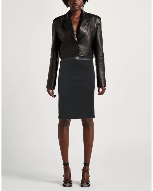 Patrizia Pepe Black Mini Skirt Polyester, Polyurethane