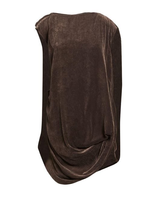 Rick Owens Brown Top Viscose, Silk