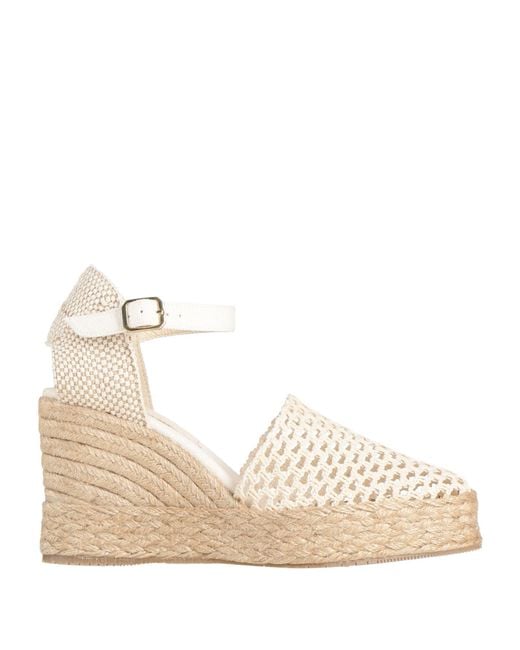 Palomitas By Paloma Barcelo' Natural Ivory Espadrilles Textile Fibers