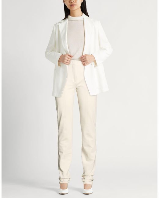 Sportmax Natural Pants Viscose, Polyamide, Elastane
