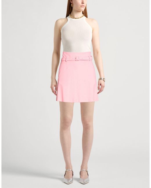 Manila Grace Pink Mini Skirt Viscose, Polyamide, Elastane