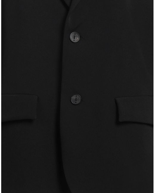 Hevò Black Blazer Polyester, Elastane for men