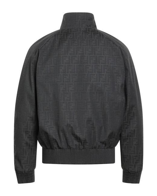Fendi Gray Jacket Polyester, Cotton, Polyurethane Resin for men