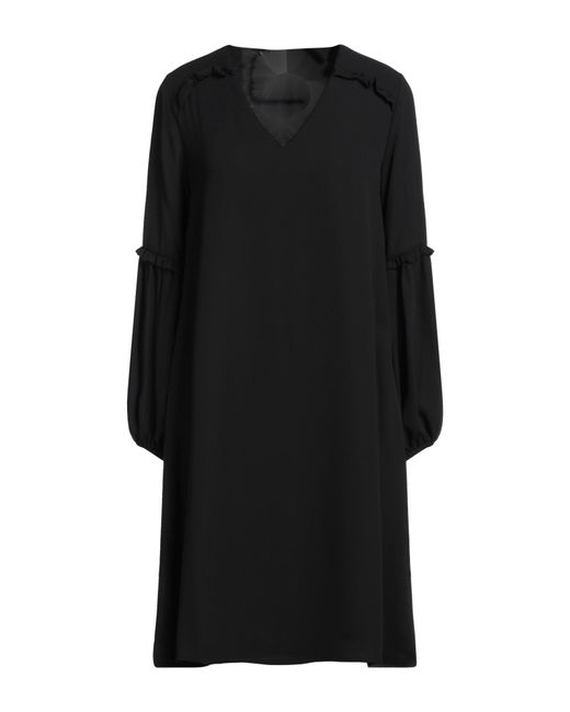 Caractere Black Mini Dress Polyester