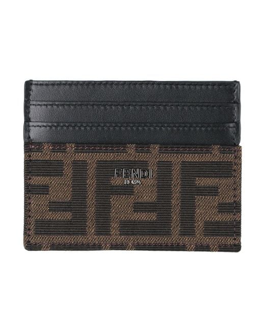 Tarjetero Fendi de hombre de color Black